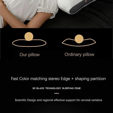 New Neck Pillow Help Sleep And Protect The Neck Cervical Orthopedic Soybean Fiber Massage Household SPA Pillow For Sleeping