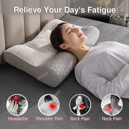 Super Ergonomic Pillow Orthopedic All Sleeping Positions Cervical Contour Pillow Neck pillow for neck and shoulder pain Relief