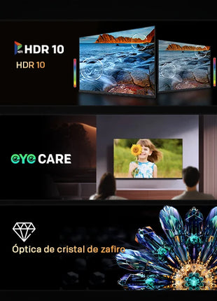 Metz Mqf7000Z Smart Hd Qled Google Tv |   Eyecare 3.0, Hdr10, Dolby Audio, Bluetooth Remote, Borderless Frame, Black - Riparo82