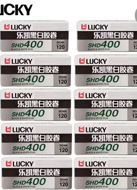 1/3/5/10 Rotoli LUCKY SHD 400 120mm ISO 400 Pellicola Pellicola Negativa in bianco e nero per Kodak 120 Film Camera Fujifilm Camera