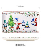 Set di stoviglie in ceramica serie Goblin Piatto da pranzo grande Vassoio rettangolare Stoviglie natalizie Piatti da bistecca Piatti da dessert Ciotola Tazza Tazza - riparo82