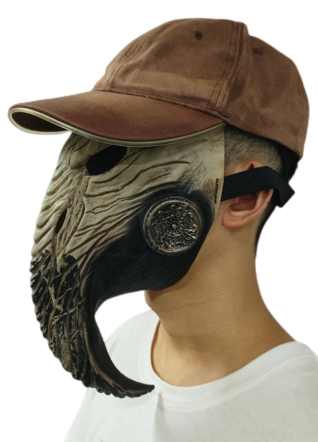 Gothic Black Death Plague Doctor Mask Halloween Party Cosplay Steampunk Bird Beak Mask Scary Costume Long Nose Crow Beak Masks - Riparo82