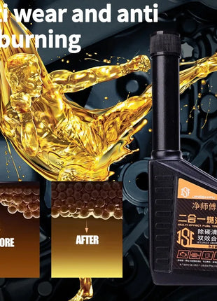 120 ml Car Fuel Treasure Universal 2-in-1 Auto De-Carbonisation Cleaning Maintenance Cleaner Petrol Additive Engine Oil Catalyst - Riparo82