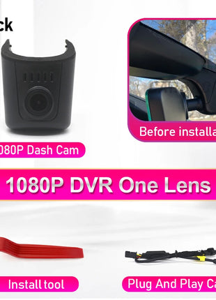 Dash Cam for Audi A1 A3 A4 A5 A6 A7 A8 Q2 Q3 Q5 Q7 Q8 TT RS S 2016 to 2025,4K Dashcam Wifi Dash Camera for Audi,Dvr in the Car - Riparo82