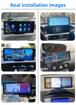 10.26'' Dash Cam 4K Car Mirror Video Player Wireless Carplay Android Auto GPS Car Monitor Multimedia Rearview Camera Dashboard - Riparo82