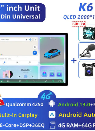 11.5 inch Car Radio GPS Androidauto Carplay For Tesla style For Nissan Hyundai KIA Toyota Honda Multimedia Player For 9/10 inch - Riparo82