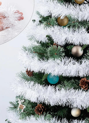 Decorazione ghirlanda natalizia da 10 m, pino artificiale, non illuminato, morbido, verde, per le vacanze, per la decorazione della festa nuziale di Natale al coperto - riparo82