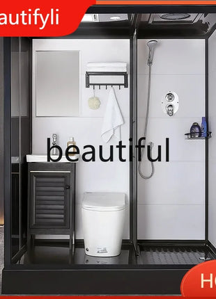 B573 Bagno doccia integrale integrato WC mobile bagno divisorio integrato semplice rurale per uso domestico