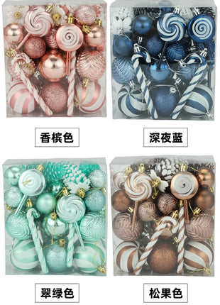 29/36/40 pezzi palla di Natale argento rosso albero di Natale pendenti appesi stampati sfere di Natale in oro a forma speciale 2024 nuovo - riparo82