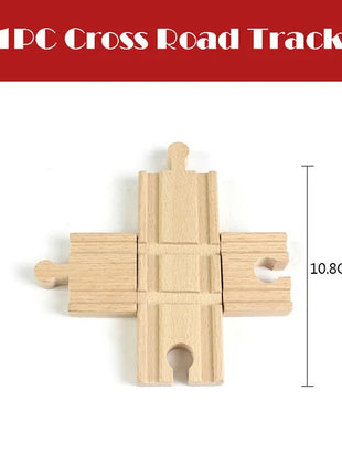 Nuova binario ferroviario in legno Tutti i tipi Biforcazione binario forcella Accessori per binari in legno di faggio adatti per binari in legno Thomos Giocattolo Regalo per bambini