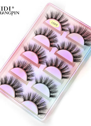 Faux Cils 3/5 Pairs False Eyelashes make up Natural Long Dramatic Halloween Eyeylash 3D Mink Lashes Tools Extension maquiagem - Riparo82