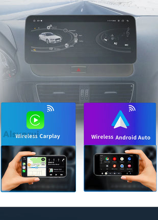 10.25Snapdragon 665 Wireless Carplay AutoRadio Android 14 For Audi Q5 2009-2016 Stereo Screen GPS Navigation Multimedia HeadUnit - Riparo82