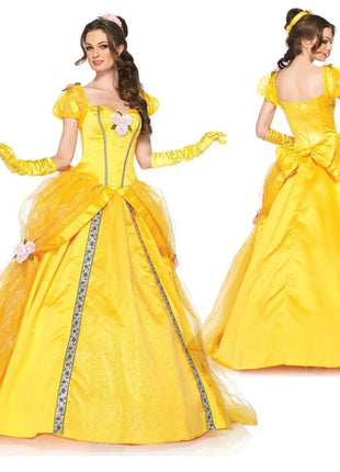 Disney Movie La Bella e la Bestia Cosplay Belle Principessa Abito per adulti Halloween Carnevale Festa Ballo Costumi da donna Regalo di Natale per donna