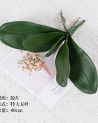 Real Touch  Artificial Green Butterfly Orchid Leaf Plastic Flower Leaf Home Wedding Party Decoration