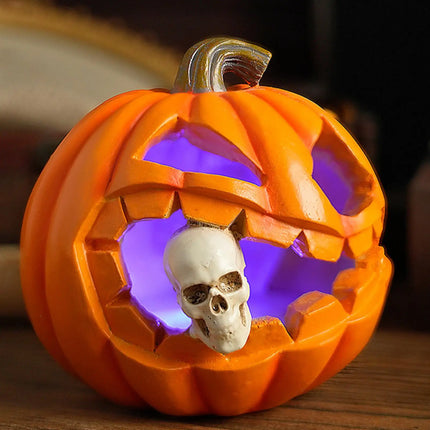 Halloween Pumpkin Lamp Pumpkin Skeleton Lights Halloween Sculpture Ornament Decoration Garden Outdoor Indoor Party Home Decor