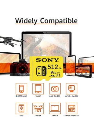 SONY Scheda TF ad alta velocità Memorie Micro Sd A2 V60 U3 Scheda Micro Sd 2TB 1TB 512GB 256GB 128GB per telefono Drone Monitor