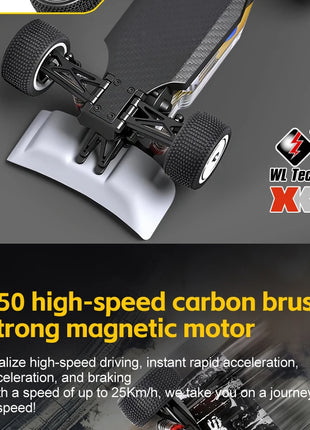 WLtoys 244016 Auto ad alta velocità, proporzionale 1:24, auto RC telecomandate di alta qualità, trazione a due ruote, giocattolo e regalo per ragazzo da corsa