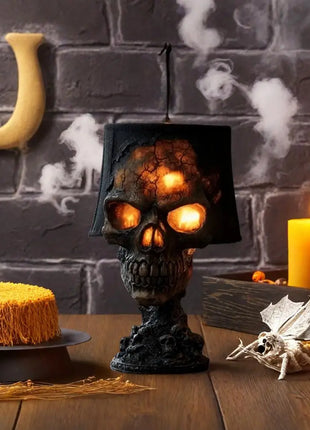 Desk Lamp Halloween Skull Lamp Skull Desk Lamp with Spooky Led Light for Halloween Party Mantel Decoration Unique Room Accent - Riparo82