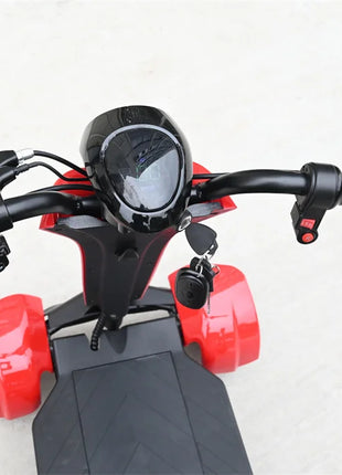 4 Wheel Automatic Foldable Electric Scooter For Adults With Seat 500W 36V Mobility Scooters For Seniors Removable Battery - Riparo82