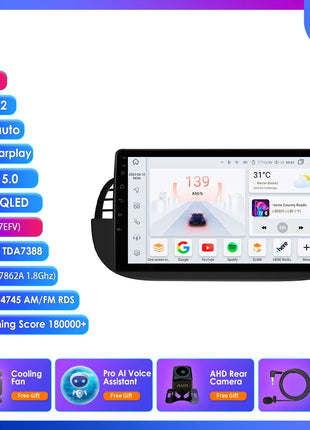 4G 8Core Android Car radio GPS Stereo For Fiat 500 2007-2014 Multimedia Video player 2DIN Autoradio DSP Carplay 7862 Head Unit