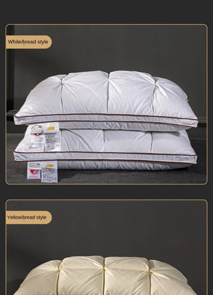 Soft Pillows White Goose Down Feather Pillows for Sleeping Neck Protection Bed Pillows with 100% Cotton Cover - Riparo82