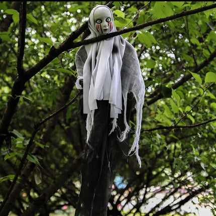 Halloween Outdoor Decoration Skull Gauze Hanging Ghost Skull Pendant Bar Haunted House Secret Room Scene Layout Horror Props