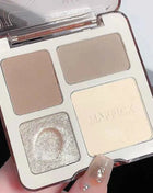 Oil control matte makeup four color palette waterproof contouring palette for students at a low price