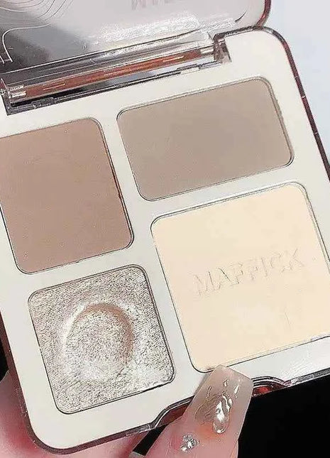 Oil control matte makeup four color palette waterproof contouring palette for students at a low price