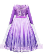 Abito Elsa per ragazze Costume Elsa Regina delle nevi Anna Abito Cosplay Festa di compleanno Bambini Carnevale Ragazza Costume di Halloween