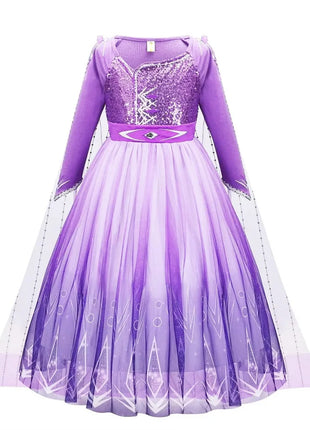 Abito Elsa per ragazze Costume Elsa Regina delle nevi Anna Abito Cosplay Festa di compleanno Bambini Carnevale Ragazza Costume di Halloween