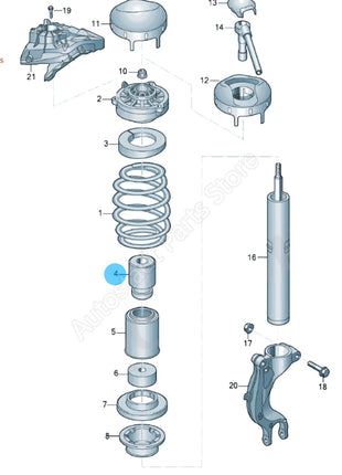 Materiale tampone in gomma Accessori ammortizzatore blocco colla tampone Per Audi A4 A6 A5 Q5 A7 8RD 512131   8KD 8K 0512131   8KD 412131