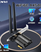 FENVI MT7922 5374Mbps WiFi 6E Adattatore BT 5.2 Tri Band 2.4G/5G/6Ghz Adattatore PCIE Wireless 802.11AX Scheda di Rete Per PC Win 10/11 - Riparo82