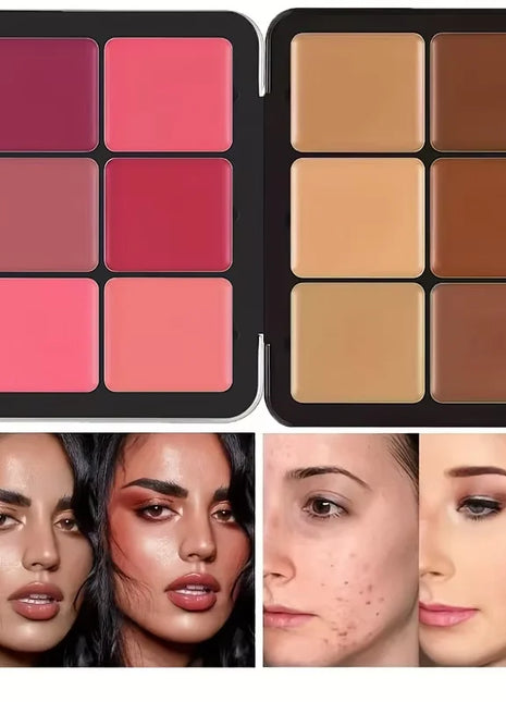 12-color concealer and blush palette Matte and highlight contour makeup rouge palette - Riparo82