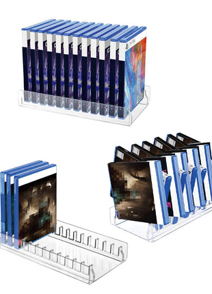 1 PC per PS5 PRO Supporto per disco da gioco in acrilico per espositore per organizer per dischi da gioco