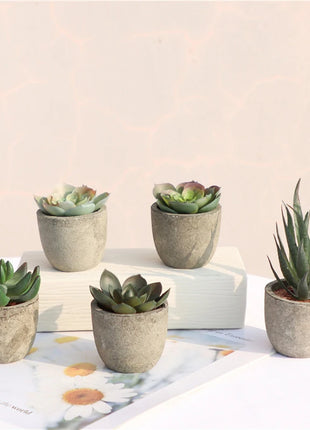 Mini Artificial Aloe Plants Bonsai Small Simulated Tree Pot Plants Fake Flowers Office Table Potted Ornaments Home Garden Decor