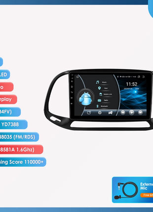 Hizpo AI Voice Autoradio Radio For Fiat Doblo 2015 - 2019 4G Car Multimedia GPS 2din Wireless CarPlay Android Auto Navigation BT