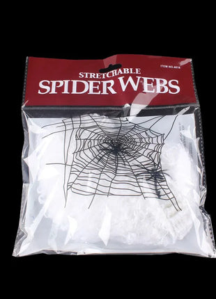 Halloween Decoration Spider Web,Artificial Spider Web,Stretchy Cobweb With Spider,Horror Gothic Haunted House Home Decor - Riparo82