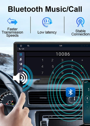 10.26"  Car Mirror Radio Multimedia Video Player Universal Wireless Carplay Android Auto Screen With Bluetooth AUX USB - Riparo82