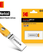 Chiavetta USB 2.0 KODAK 128 GB 64 GB Pendrive 32 GB Chiavetta di memoria in metallo con cinturino in pelle Penna Chiavetta USB per Micro PC