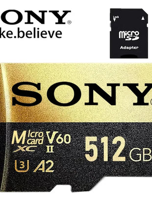 Scheda di memoria SONY TF Scheda Micro SD ad alta velocità da 1 TB 1024 GB 128 GB 256 GB 512 GB A2 U3 V30 Schede Flash SD TF per computer telefono Xiaomi