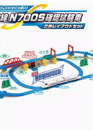 TAKARA TOMY TOMICA Pule Road Shinkansen Set tridimensionale di lusso Set di binari del treno elettrico N700S Giocattolo per bambini. - riparo82