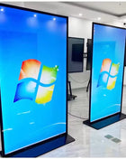 Hushida 75 85 Inch 2K 4K Full HD Wifi Media Lcd Advertising M onitor Touch Screen 43 49 55 Inch Floor Standing Digital Signage - Riparo82