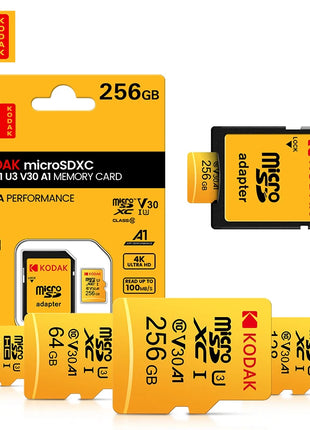 Scheda micro SD Kodak U3 16GB 32GB 64GB 128GB SDXC/SDHC classe 10 Scheda di memoria Flash micro sd 32gb sdcard per smartphone