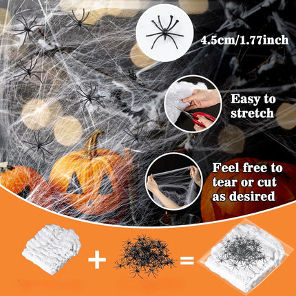 200cm Halloween Spiders Outdoor Decoration Halloween Plush Spiders Giant Spider for Indoor Outdoor Garden Party Decoration