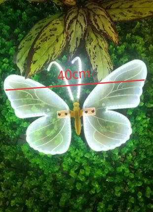 Farfalle a LED per matrimoni, apertura e chiusura automatica, ali luminose realistiche, arredamento perfetto per feste e Natale - riparo82