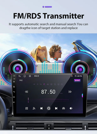 Podofo 6+128G Android 2Din Autoradio for Audi A3 2008-2012 Wireless CarPlay 9" IPS Screen Car Radio GPS Navigation Stereo Wifi - Riparo82