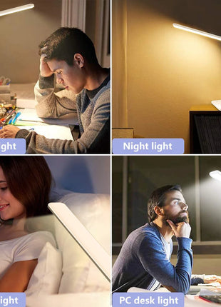 LED Desk Lamp, Office Table Lamp with Wireless Charger, Suitable for Home, Office Dimmable Desk Lamp, with USB Charging Port - Riparo82