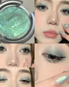 Smoky Pearl Glitter Eyeshadow Green Black Purple Shimmer Silkworm Highlight Creamy Monochrome Eye Shadow Matte Palette Makeup - Riparo82