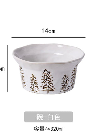 1PC squisito stoviglie natalizie piatti in ceramica piatti per insalata di frutta colazione tazze per il latte cucina domestica ciotole per noodle in ceramica - riparo82