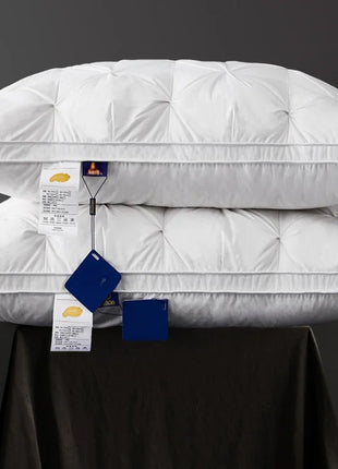 95% Goose Down Pillow White Cotton PillowCover Rectangle Bedroom Sleep 5-Star Hotel Pillow Low-Mid-high Pillows for Sleeping - Riparo82
